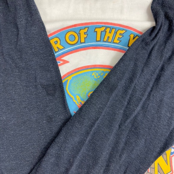 True Vintage Van Halen 1984 Tour of the World Raglan T Shirt Men Small - Picture 12 of 13